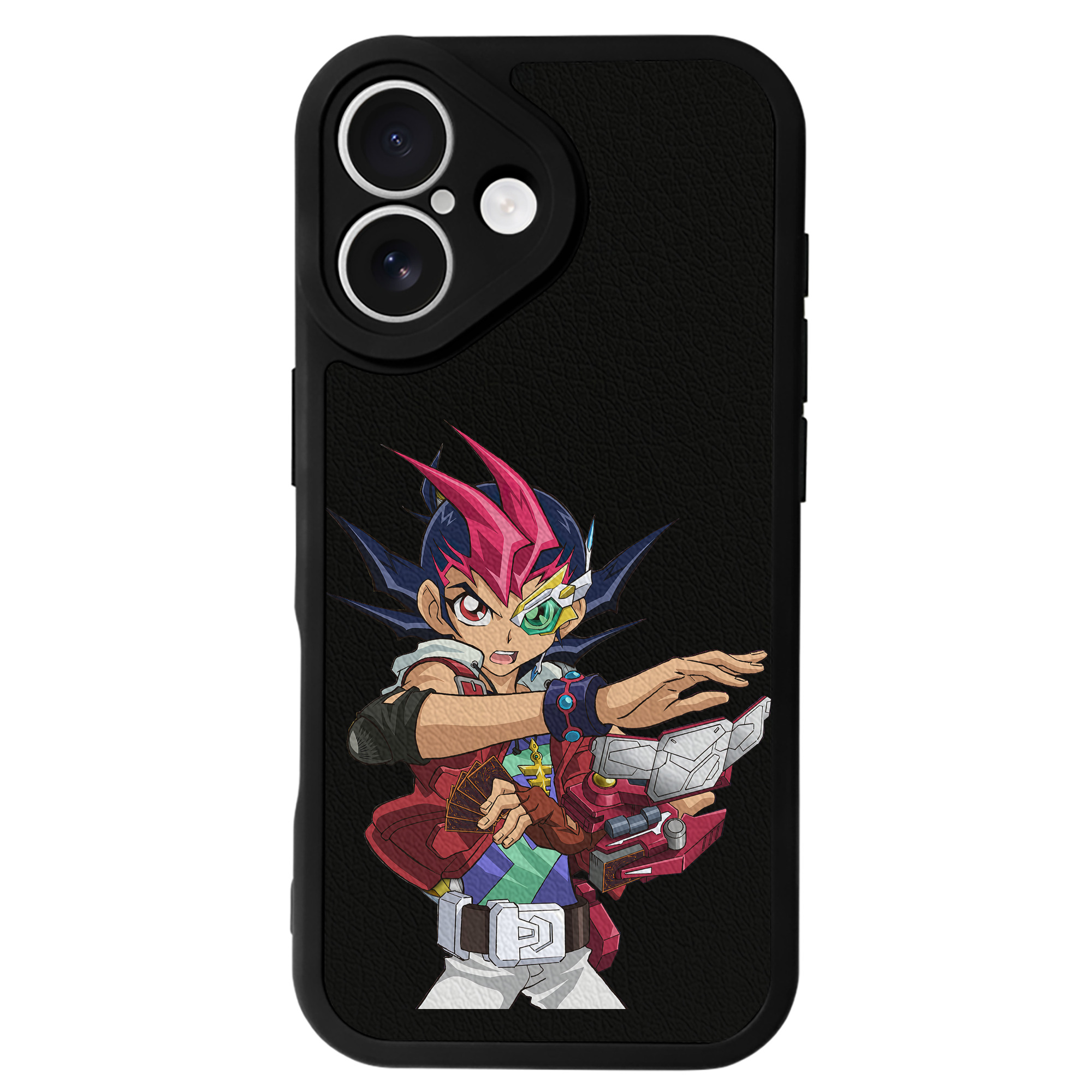 （画像用） 遊☆戯☆王 Yu-Gi-Oh! 【iPhone 16シリーズ対応】シリコンスマホケース（レザー調） 材質：シリコン